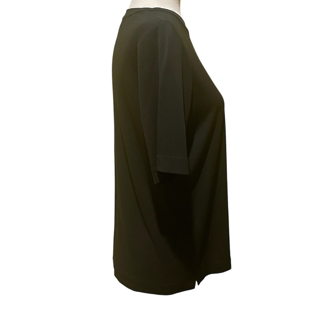 Eileen Fisher Black Silk Top Medium - Picture 3 of 6